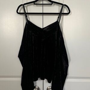 Romeo & Juliet Couture Black Velvet Camisole